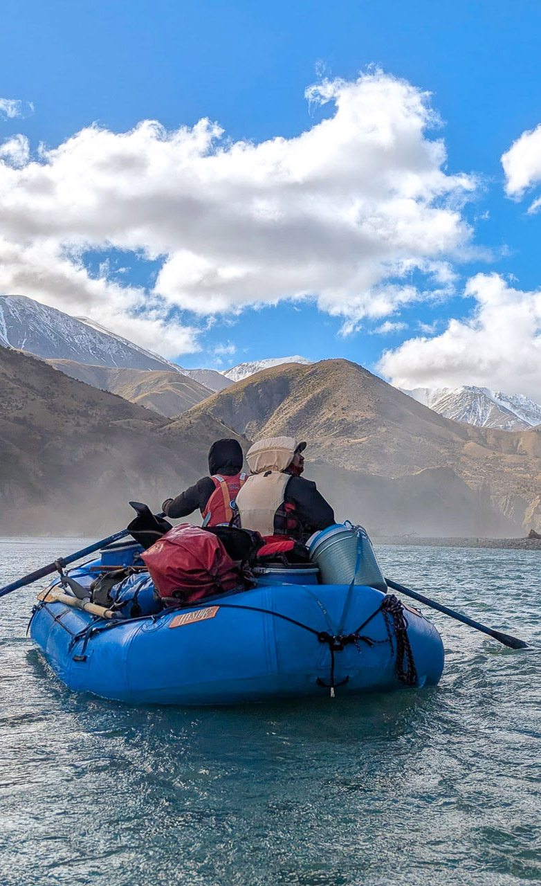 Evening camp on the Clarence River / Waiau Toa wilderness
